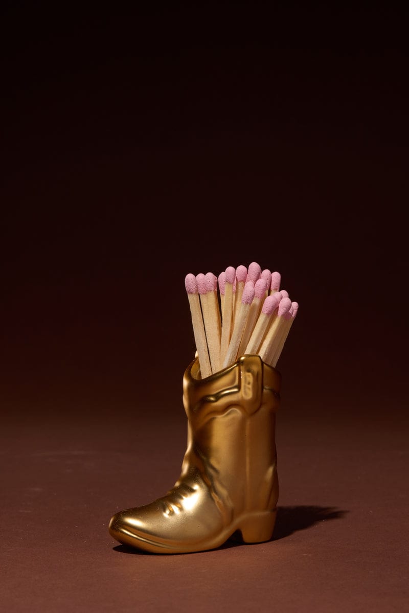 Cowboy Boot Match Holder - Gold Metallic