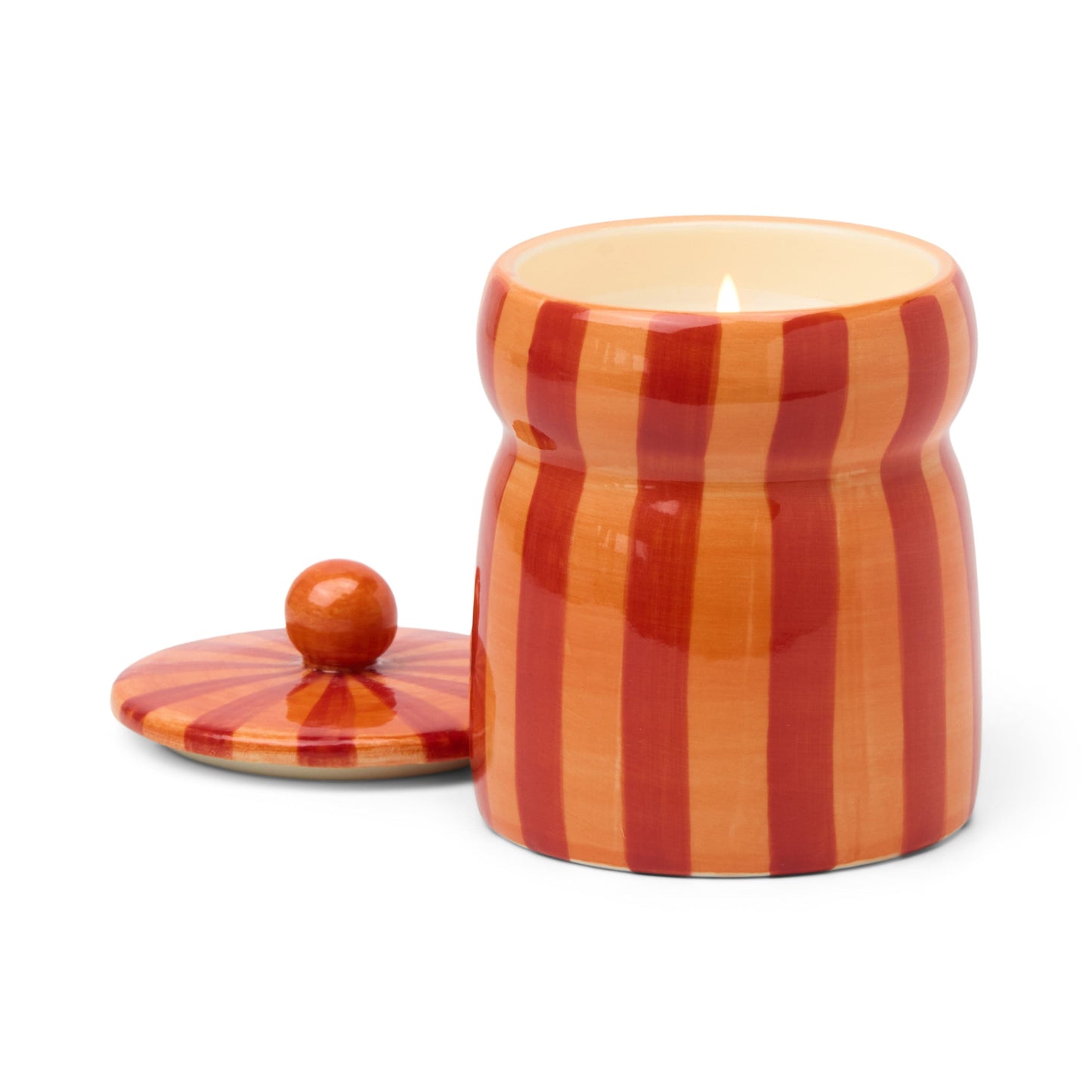 Cabana Red & Coral Candle - Spiced Apple