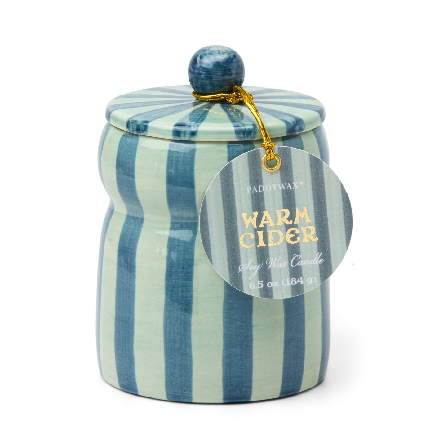 Cabana Blue & Navy Candle - Warm Cider
