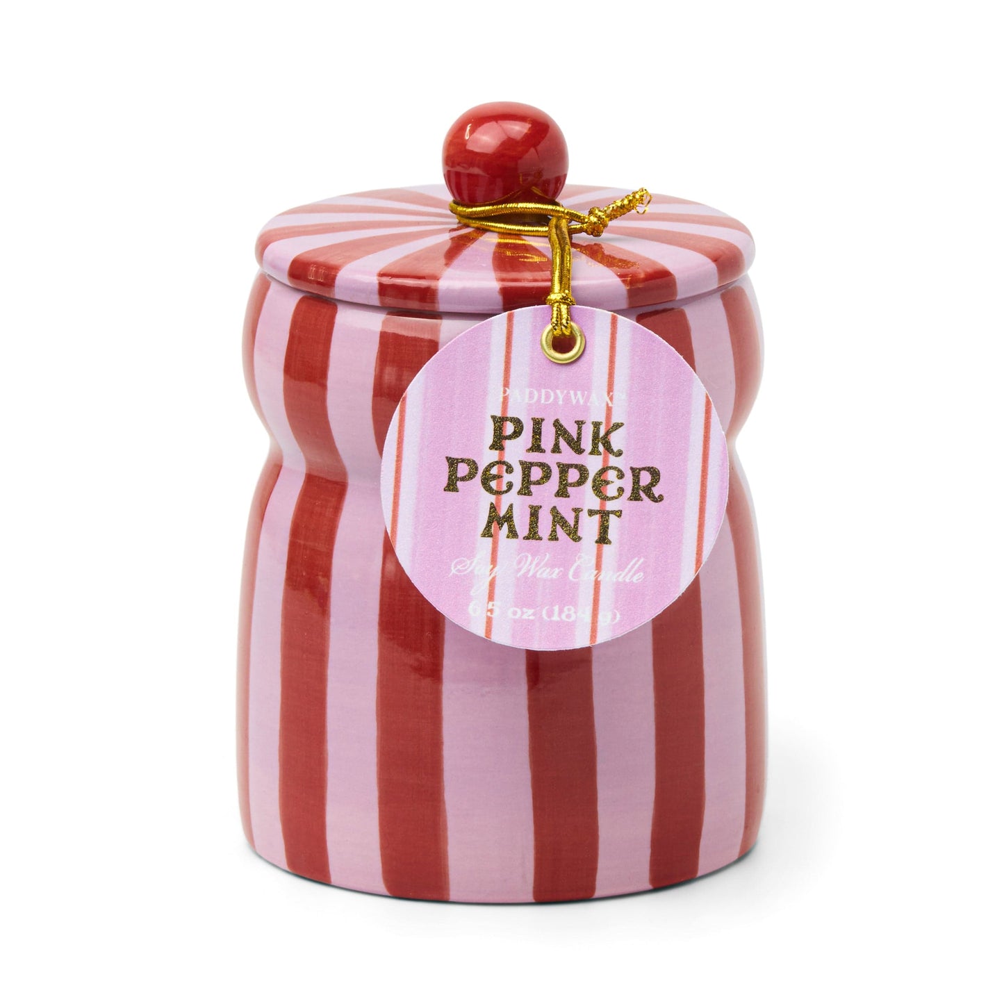 Cabana Red & Pink Candle - Pink Peppermint