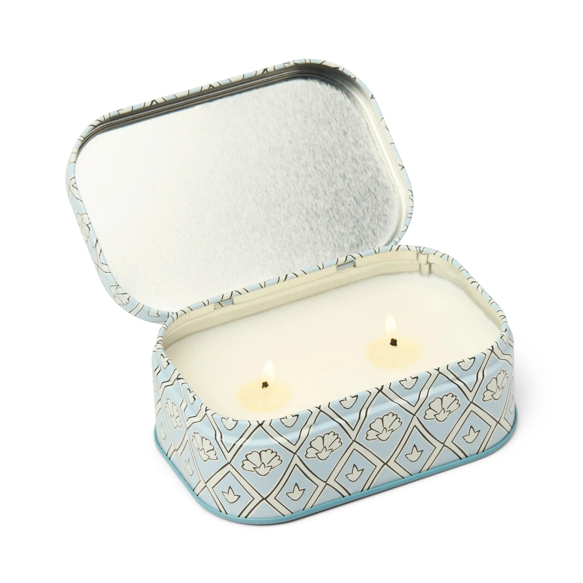 Cherie 4.5 oz Tin Candle - Lavender & Thyme on white background.