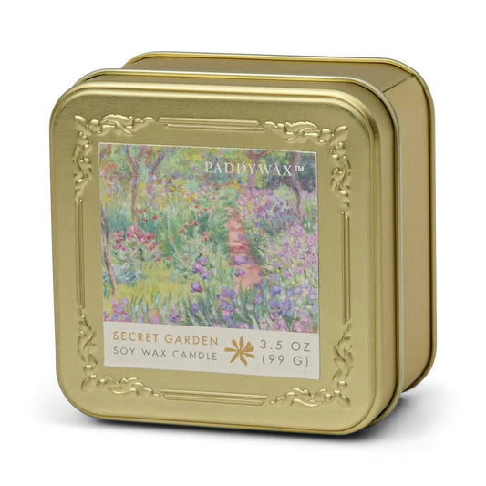 Claude Monet Secret Garden - 3.5 oz Tin Candle Paddywax