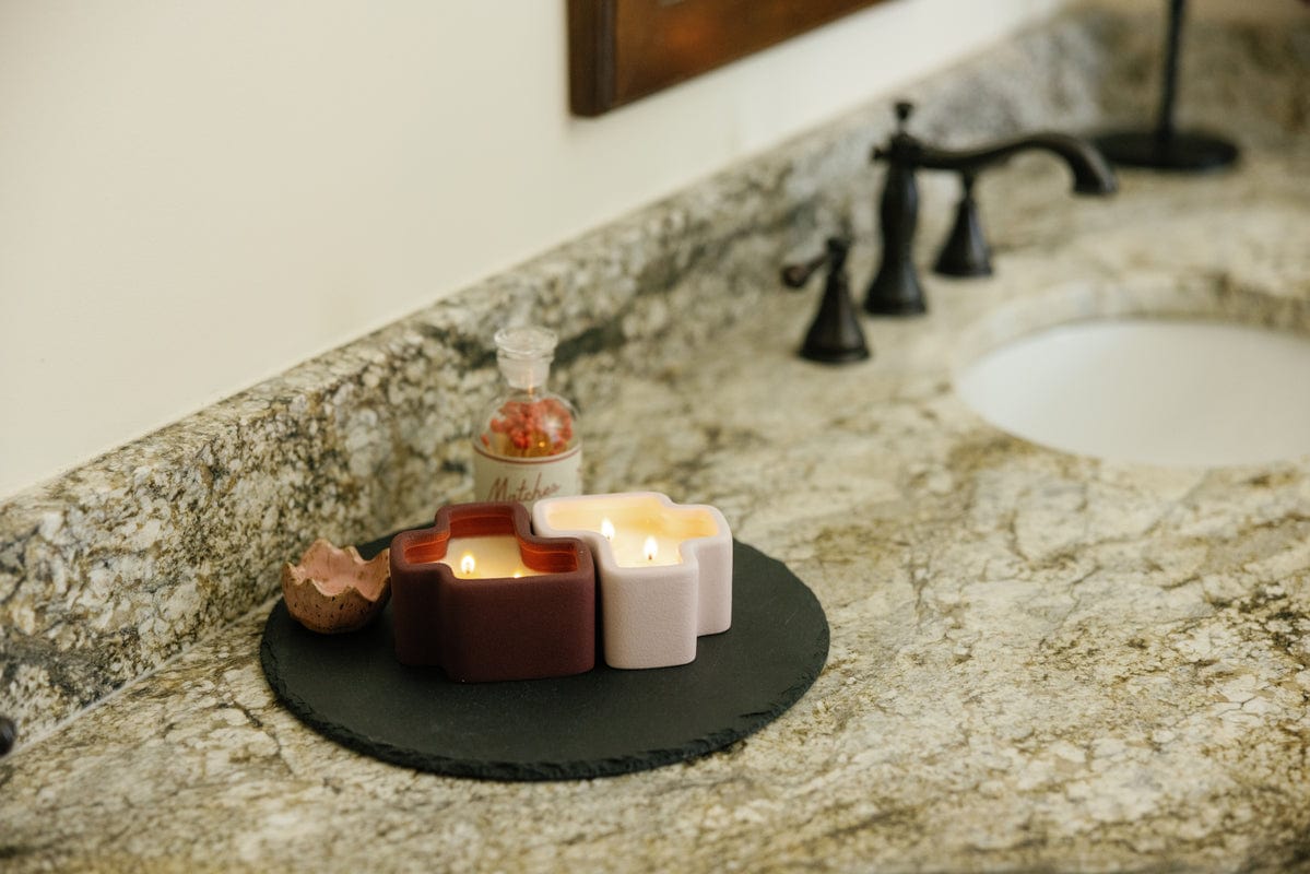 Jigsaw 4 oz Candle Boxed Set - Pink Pistachio & Black Fig