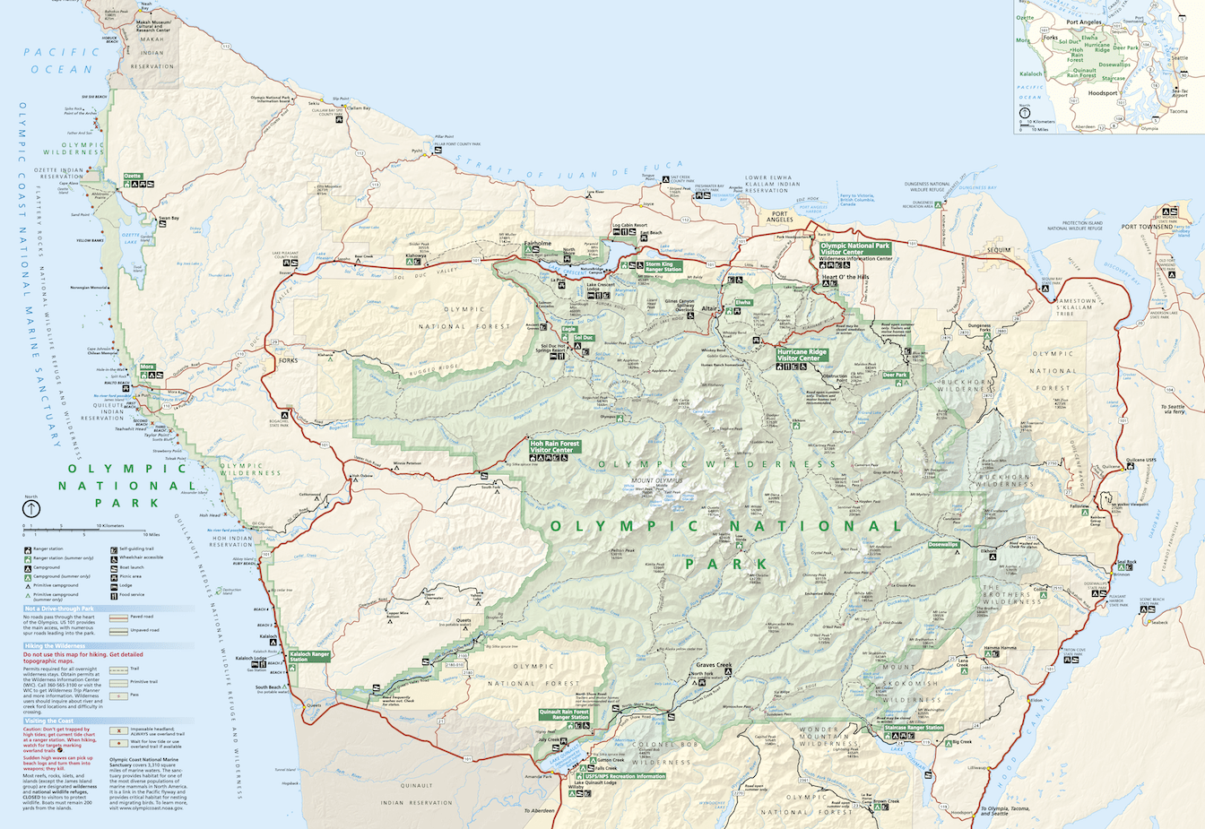 Olympic National Park Map