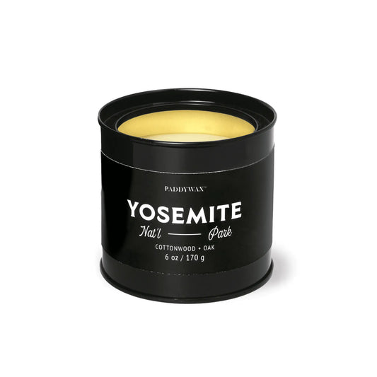 Parks 6oz Candle - Cottonwood + Oak candle on a white background.