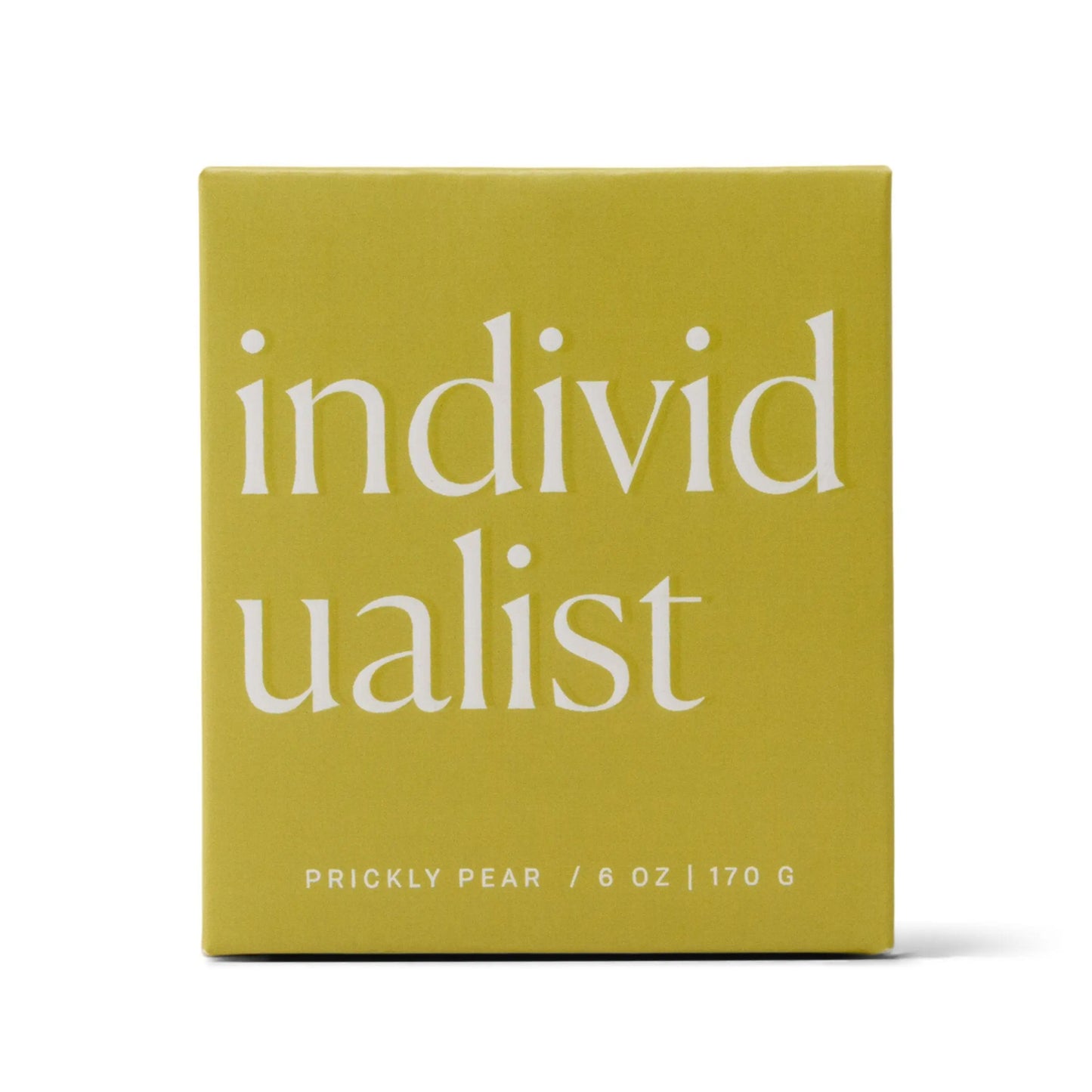 yellow box which reads "the individualist"; also has the number 4 on the side
