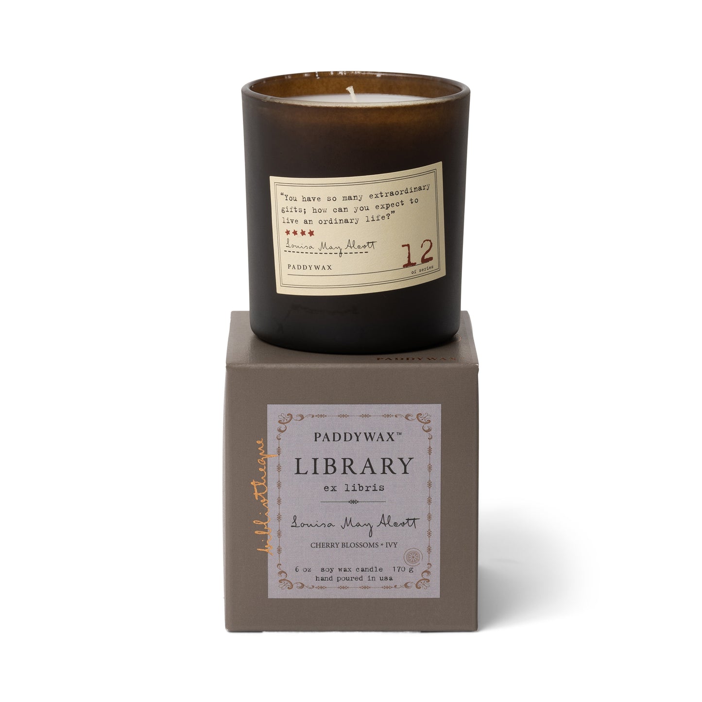 Library 6 oz Candle - Louisa May Alcott