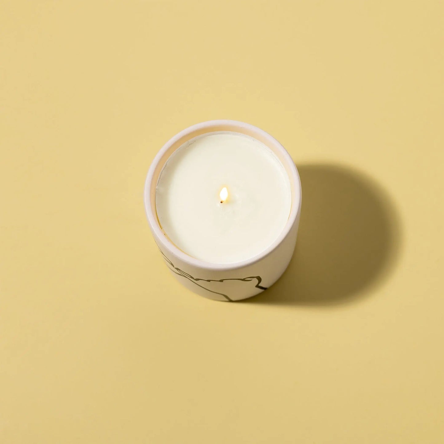 top view of Impressions 5.75 oz Candle - Wild Fig + Cedar "Pinky Promise"