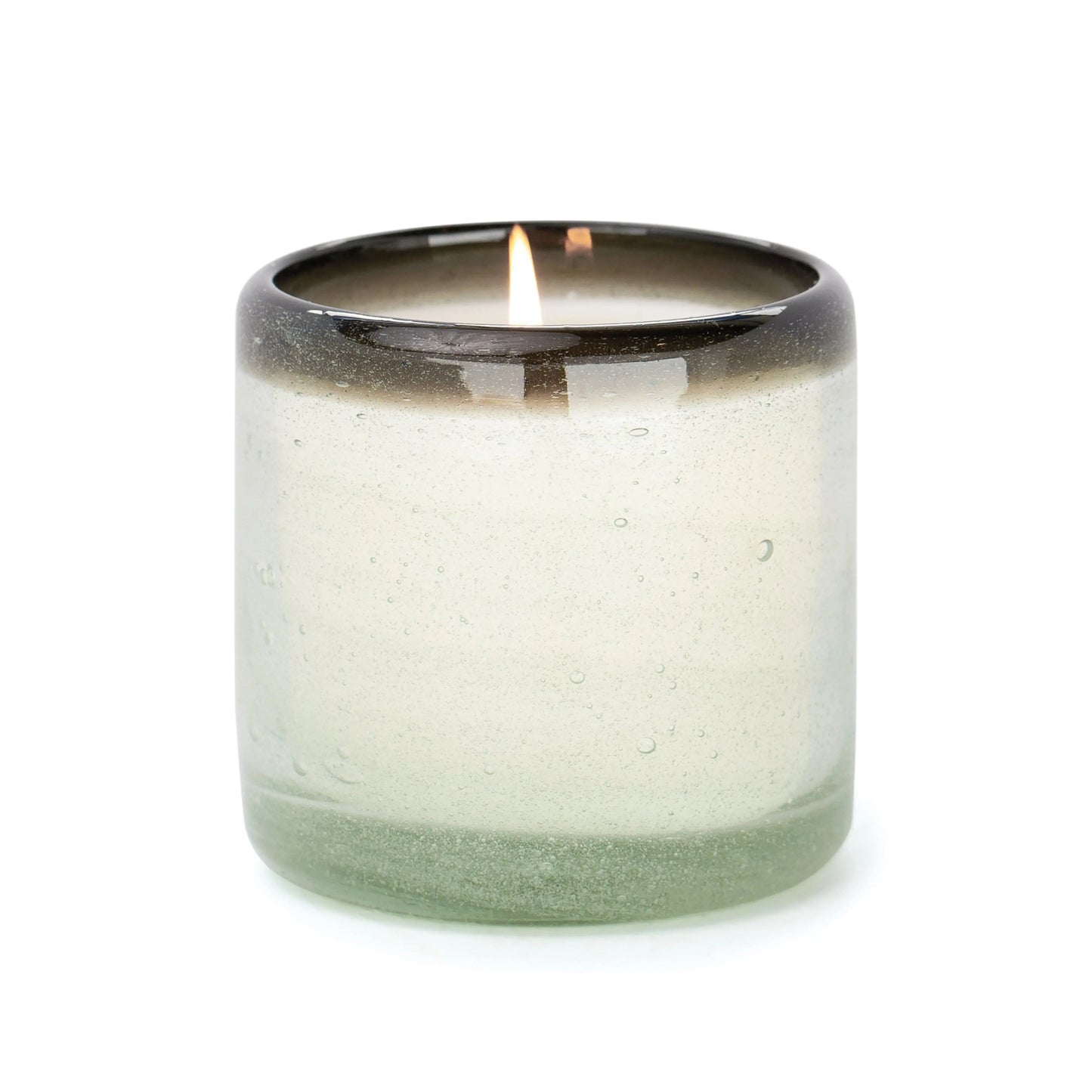 La Playa 9 oz Candle - Vanilla Rosa - glass vessel with black colored rim