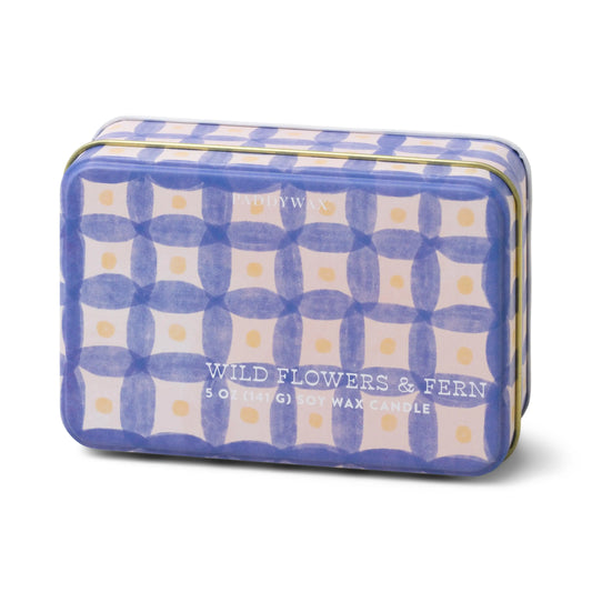 5oz Everyday Tin candle wild flowers and fern