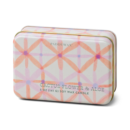 5oz Everyday Tin candle cactus flower and aloe