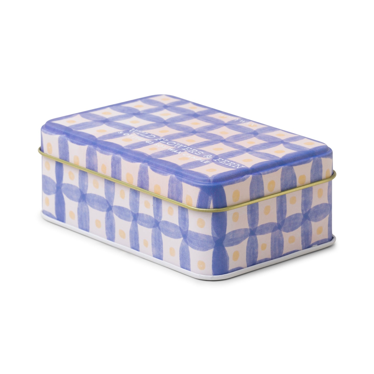 5oz Everyday Tin candle wild flowers and fern2