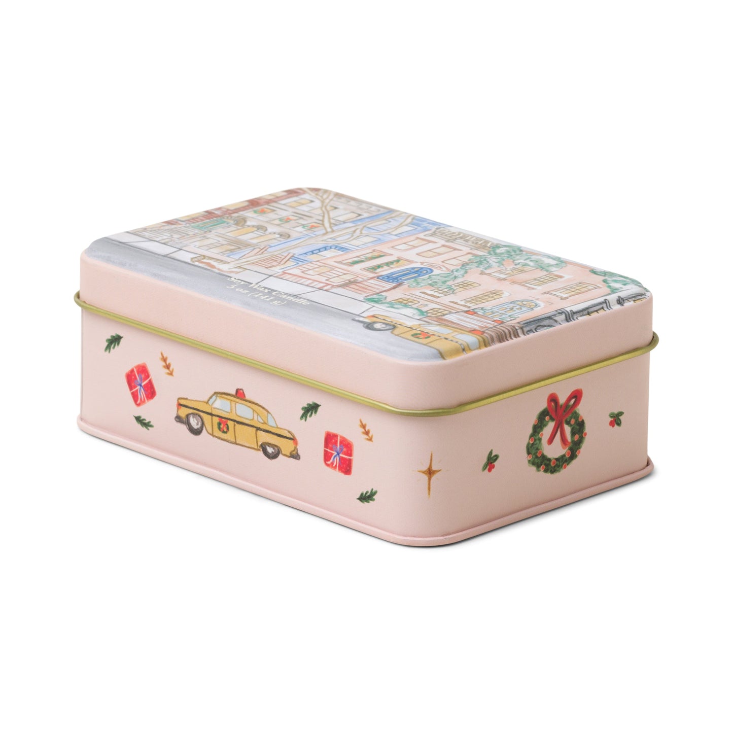 Holiday 5 oz. Candle Tin - Tangerine & Clove side view