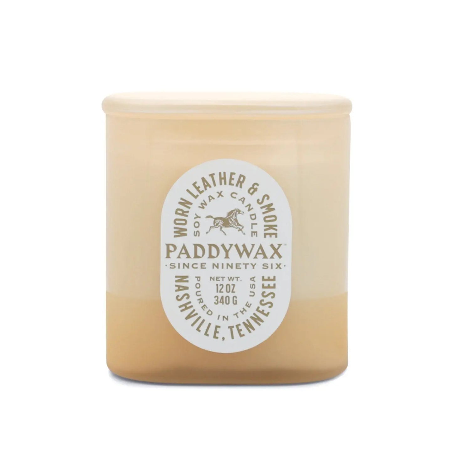Worn Leather + Smoke - 12 oz Candle Paddywax