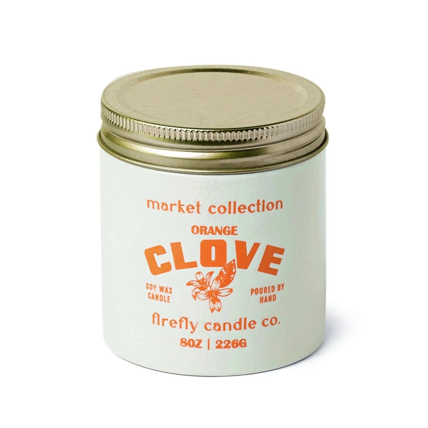 Market 8 oz Candle - Orange Clove Firefly Candles