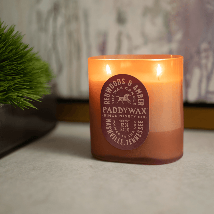 Vista candle on a bedside table