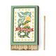 The A Dopo Snake - 75ct Boxed Matches features a green and yellow snake design on the lid, inspired by Mediterranean travels—perfect for lighting your favorite A Dopo candle.