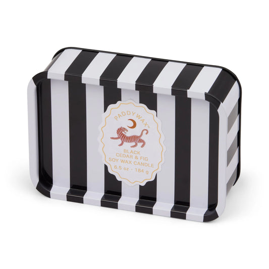 Black Cedar & Fig - 6.5 oz Tin Candle Paddywax
