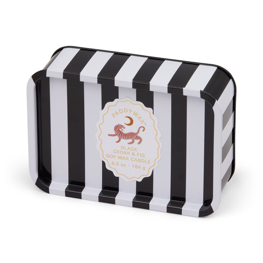 Black Cedar & Fig - A Dopo "Tiger" Tin Candle 6.5 oz