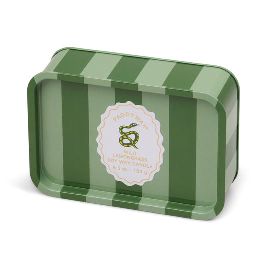 Wild Lemongrass - A Dopo "Snake" Tin Candle 6.5 oz