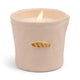 The Bistro Candle - Baguette features a beige ceramic holder with a small bread loaf decoration—an aromatic candle inspired by culinary culture, perfect for adding charm to your space.