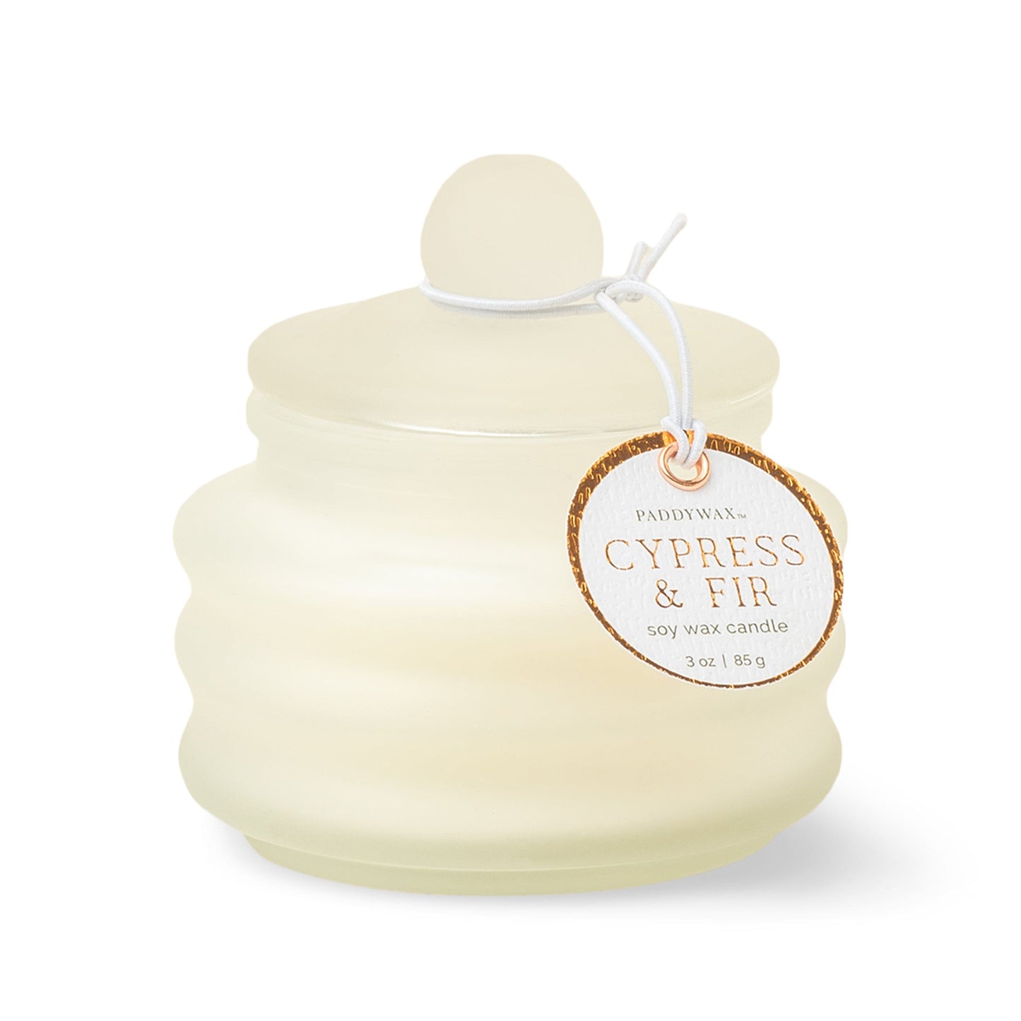 Cypress & Fir Frosted White Glass - Beam 3 oz Candle