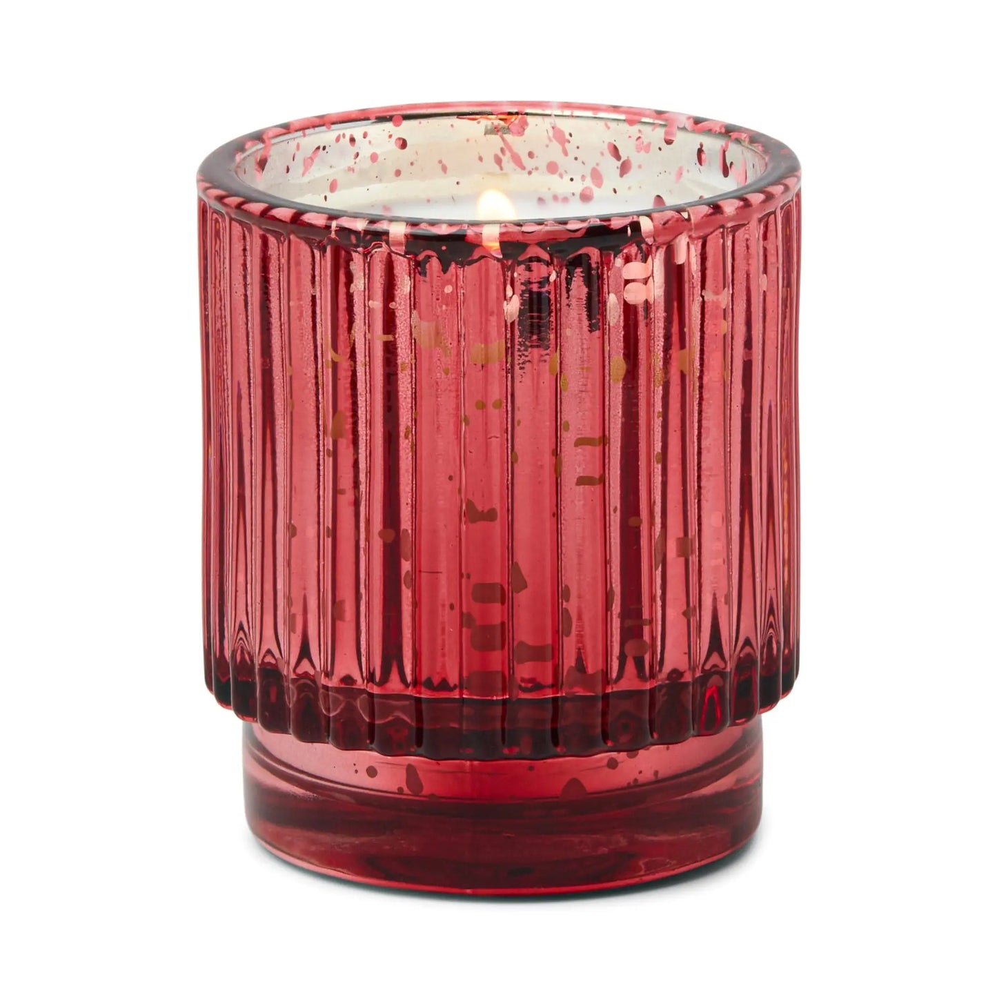 Mercury Glass 4.5 oz Candle - Winter Berry on white background. 