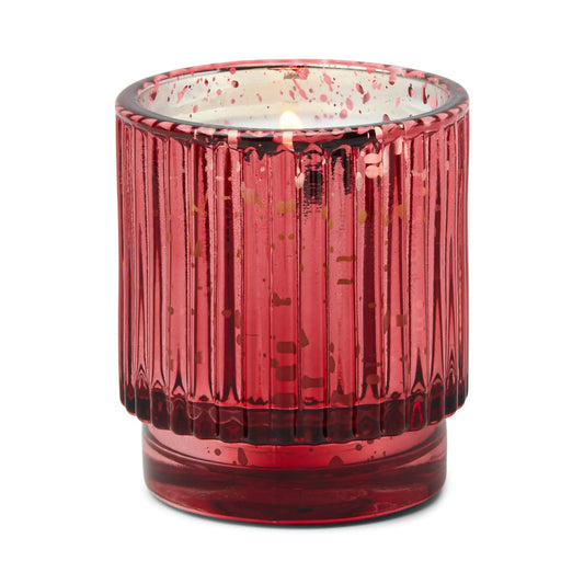 Mercury Glass 4.5 oz Candle - Winter Berry on white background. 
