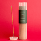 Cypress + Fir - Incense Sticks; one lit, zoomed view