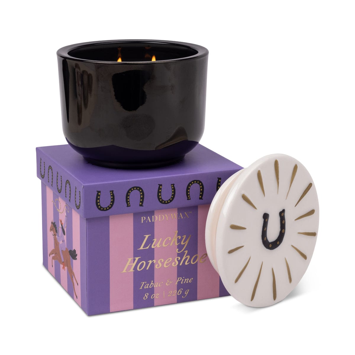 Tabac & Pine Lucky Horseshoe Candle