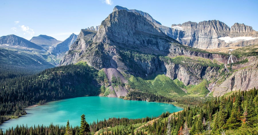 Glacier National Park mountain and lake vista