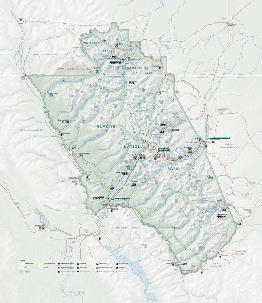 Glacier National Park Map