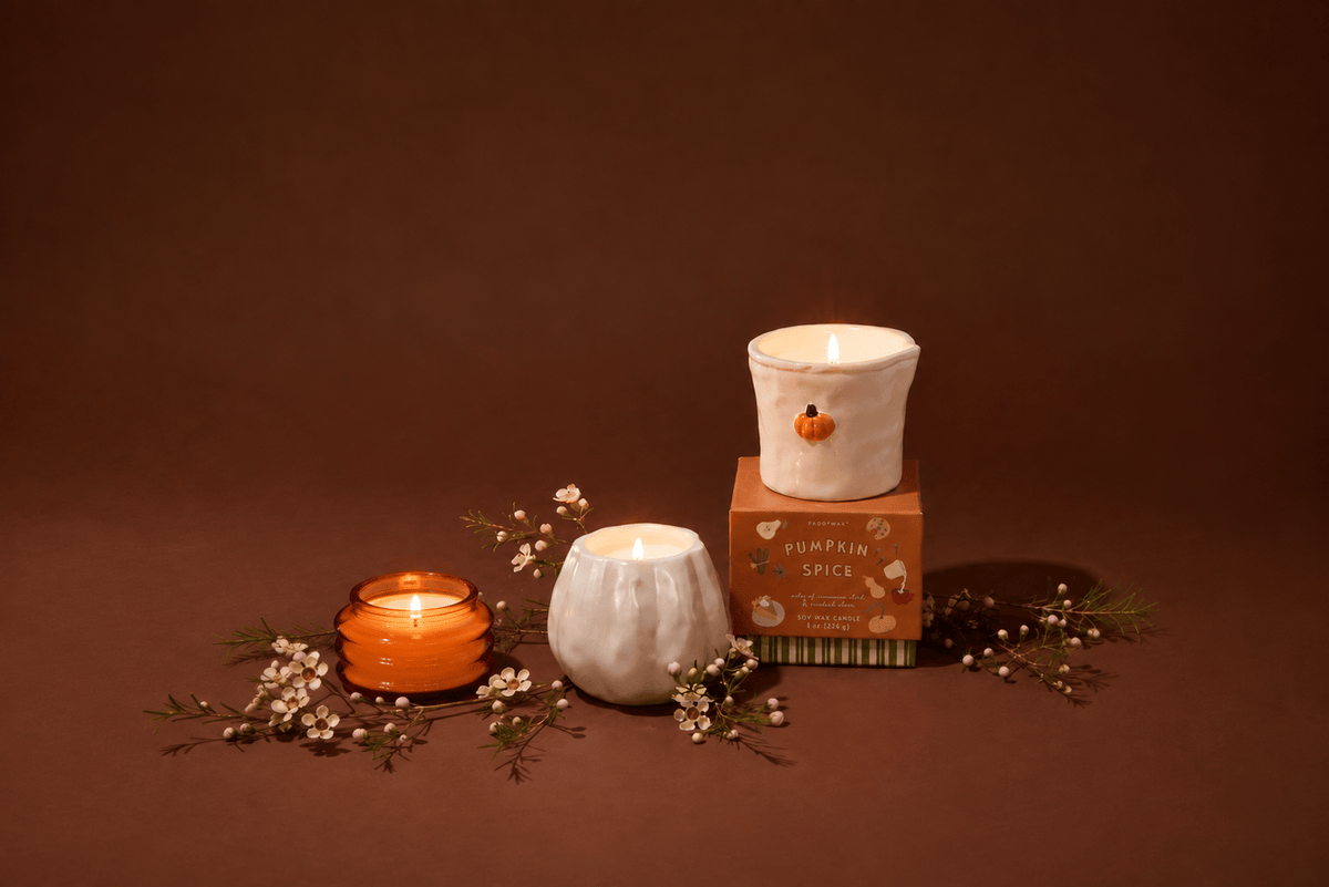 3 lit Pumpking Spice candles
