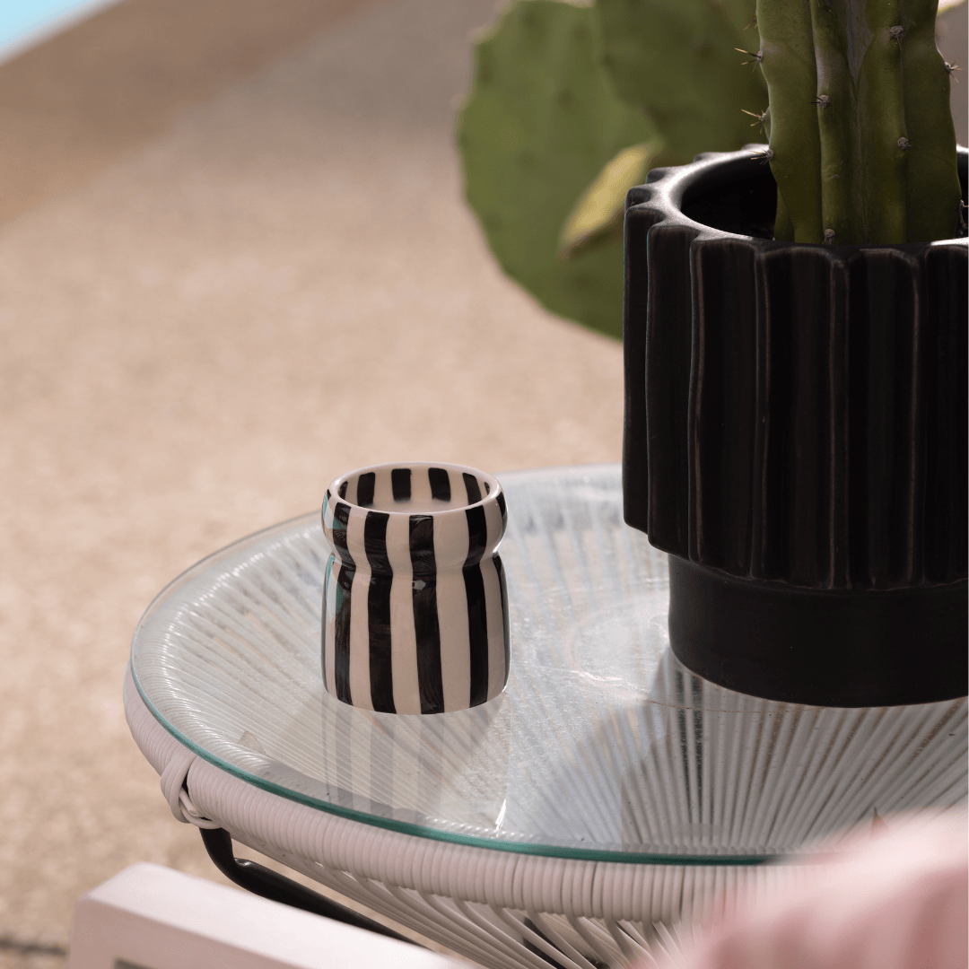 Lava Stone - Cabana 6.5 oz Black Candle