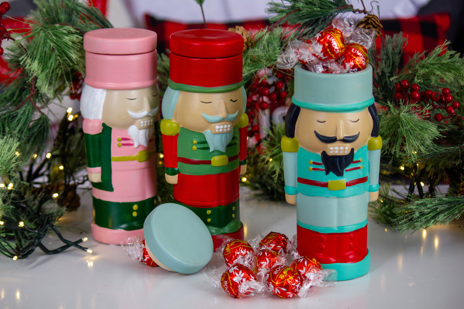 Nutcracker candles with chocolates!