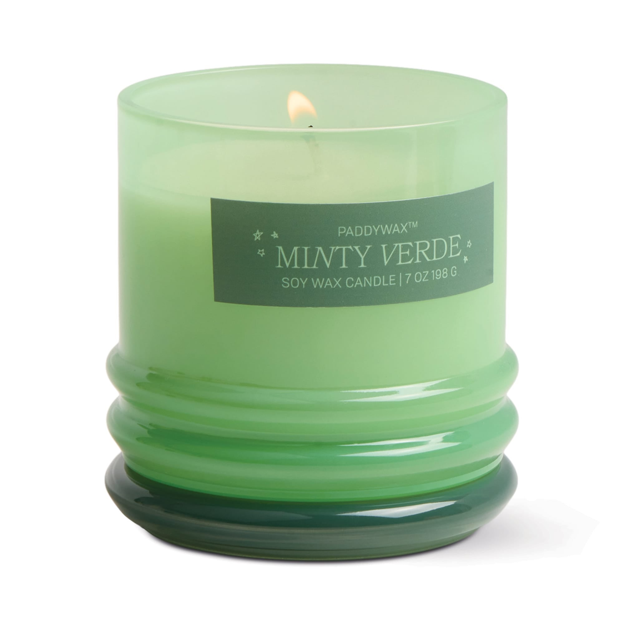 Minty Verde - Stack 7 oz Candle by Paddywax | STACK Green Glass Candle