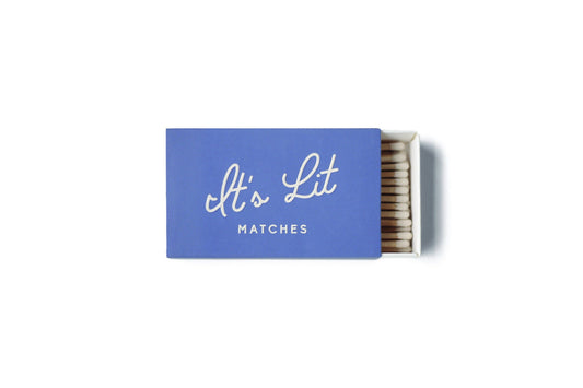 Matches - "It's Lit" - blue colored box