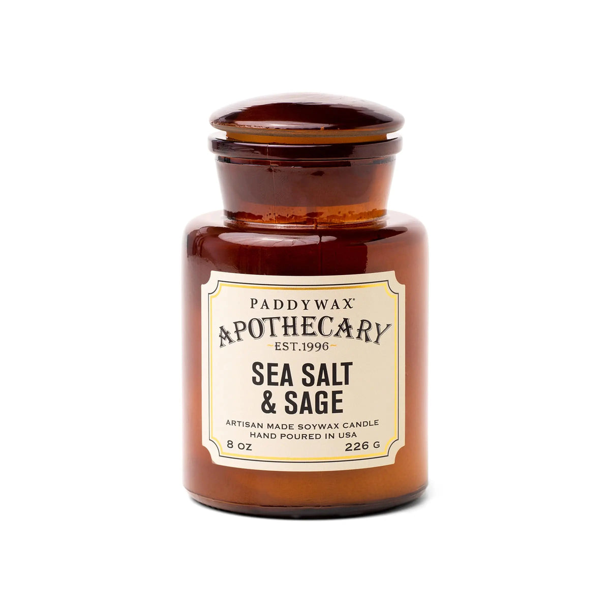 Apothecary 8 oz Candle - Sea Salt + Sage – Paddywax