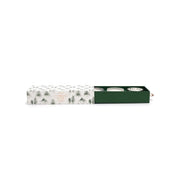 White and green gift box with three 2 oz Mercury Glass vessel candles; white wax and one cotton wick 