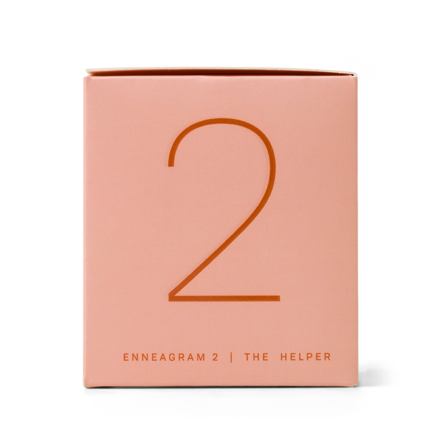 Pink box with "the helper" printed on the front; Also has the number 2 printed on the side