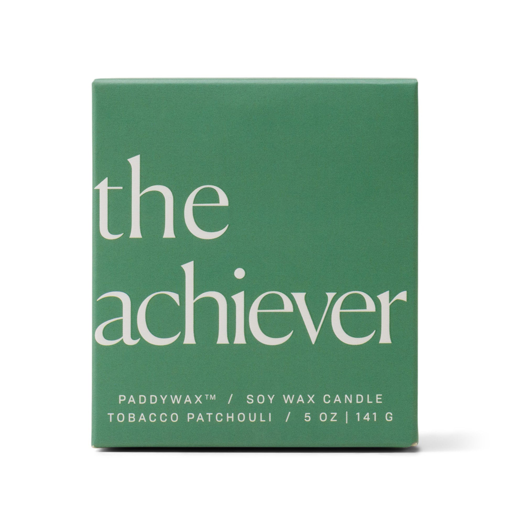 Green box which reads "the achiever"; also has the letter 3 printed on the side