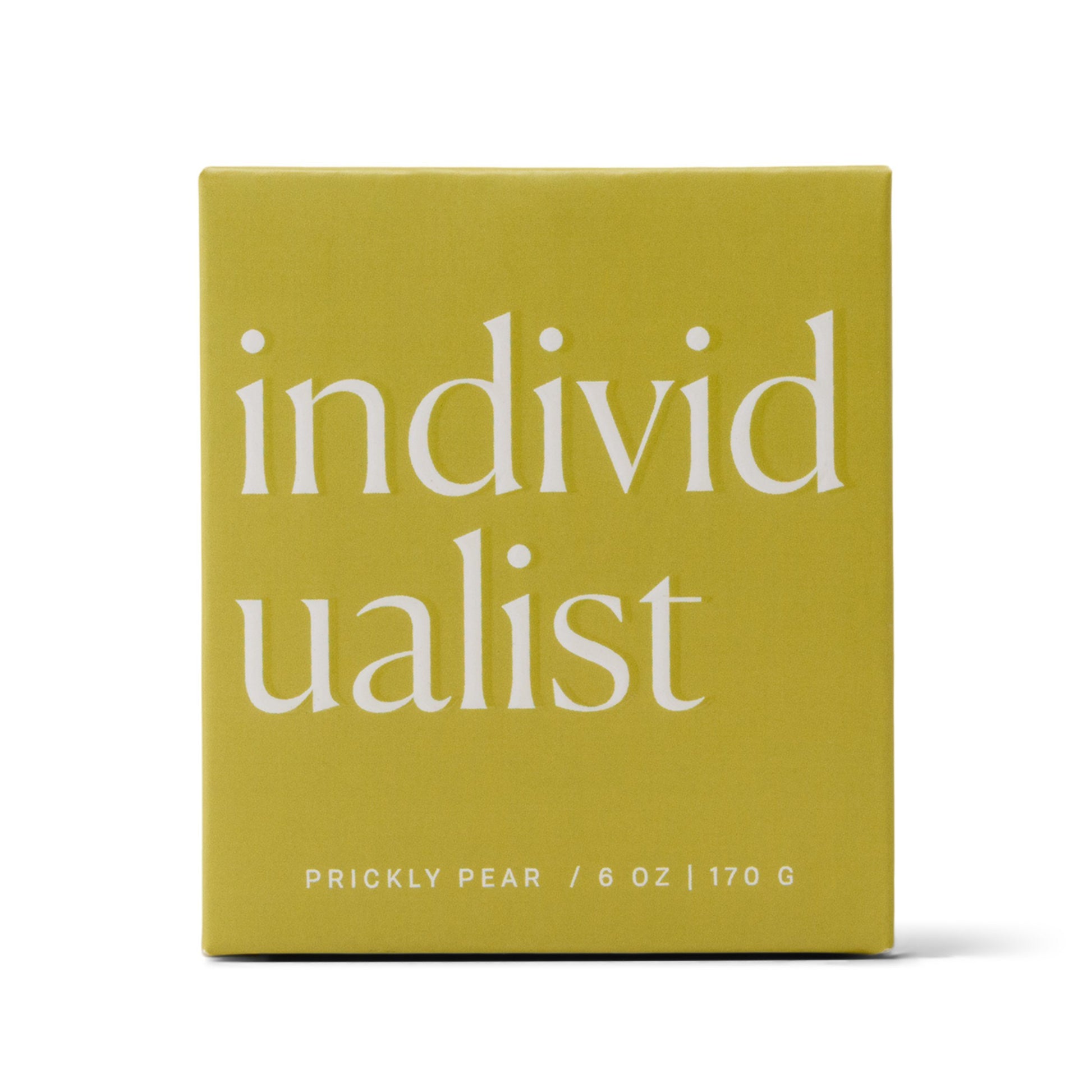 yellow box which reads "the individualist"; also has the number 4 on the side 
