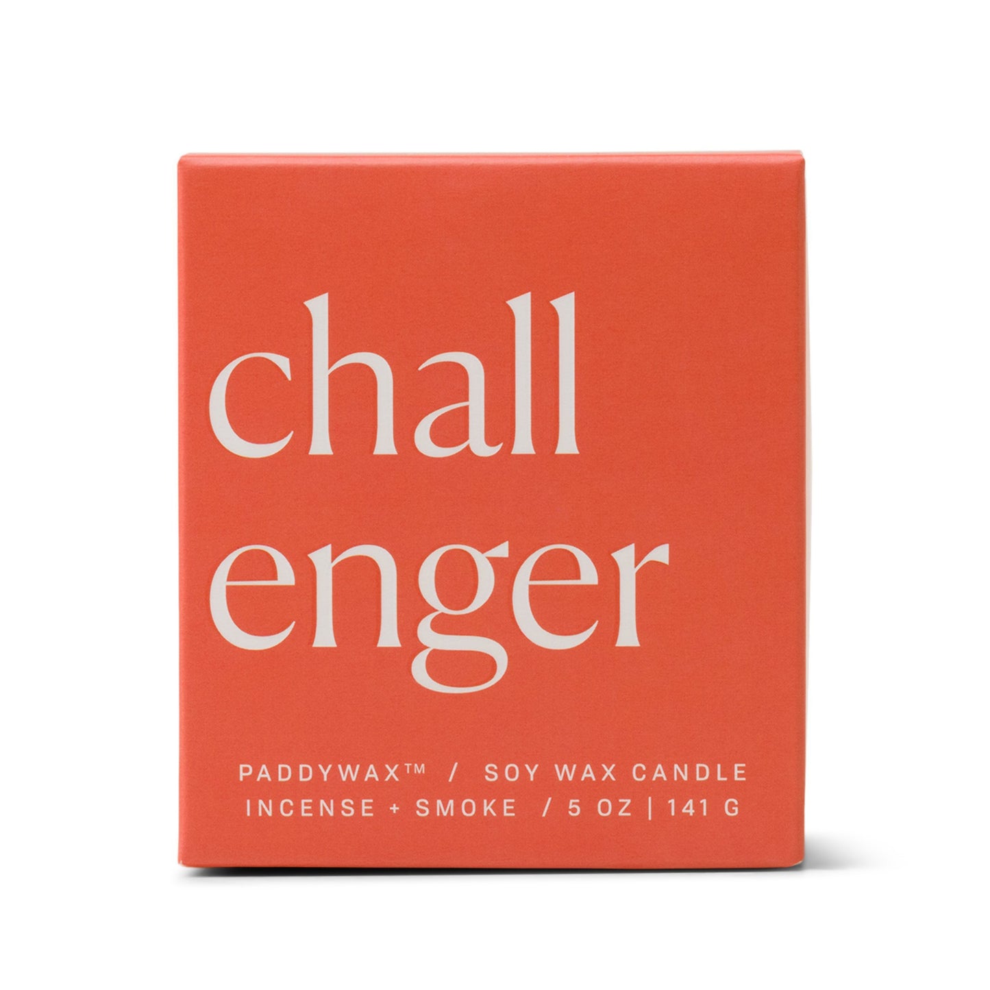 red-orange box which reads "challenger"; also has the number 8 printed on the side