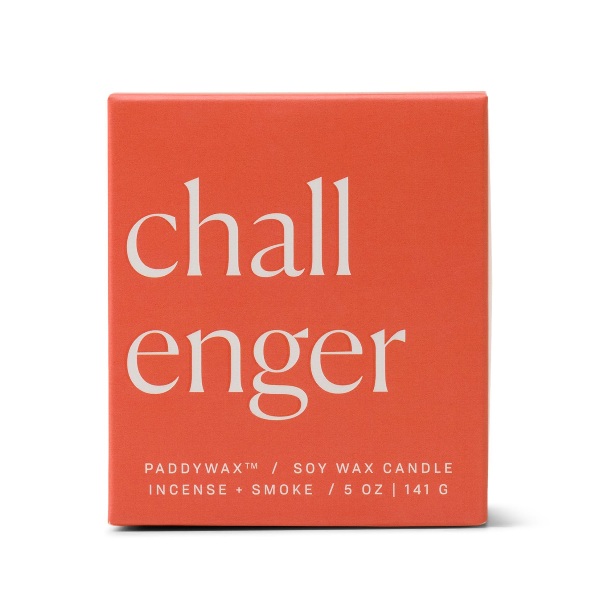 red-orange box which reads "challenger"; also has the number 8 printed on the side