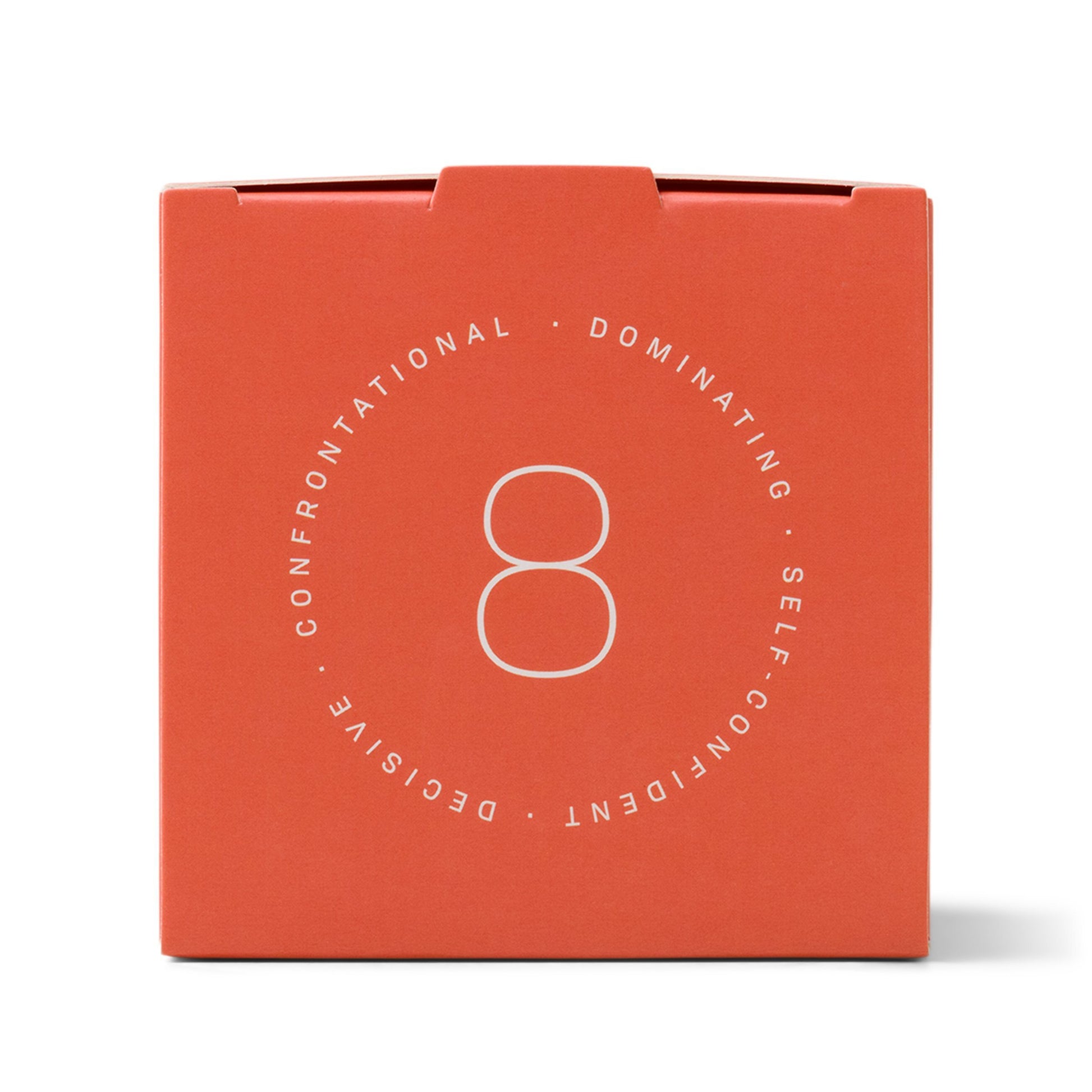 red-orange box which reads "challenger"; also has the number 8 printed on the side