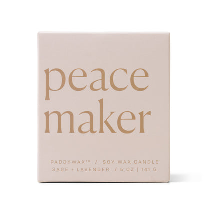 White box which reads "peace maker"; also has the number 9 printed on the side