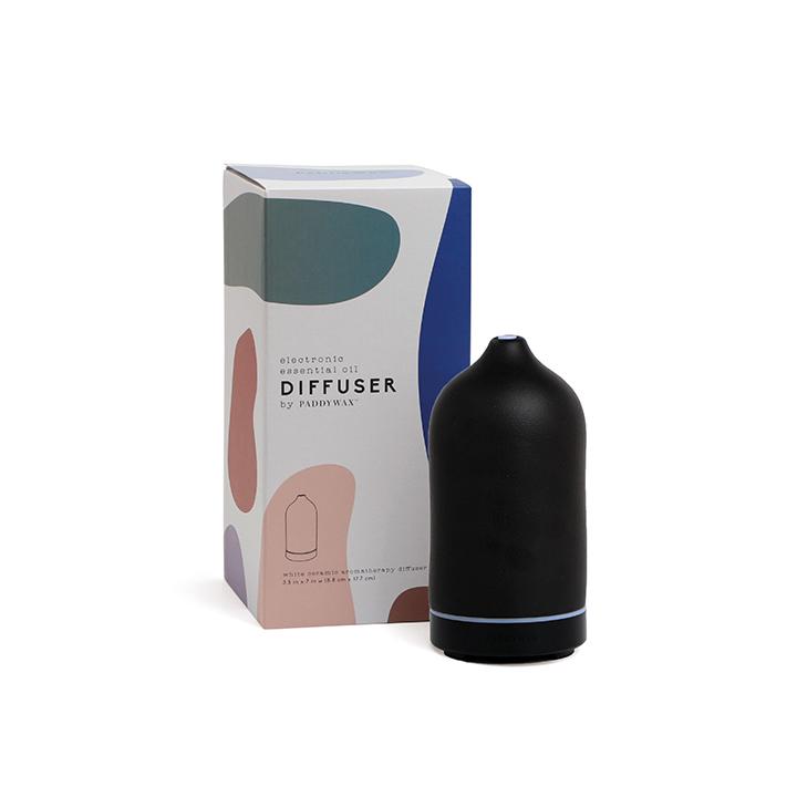 Oil Diffuser - Black - with multicolored box on white background