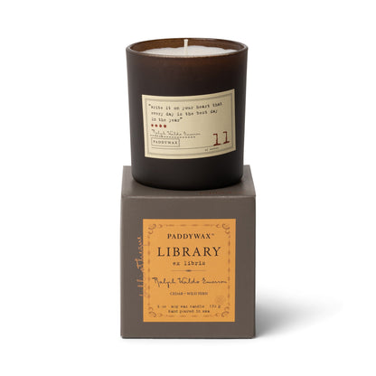 Library 6 oz Candle - Ralph Waldo Emerson