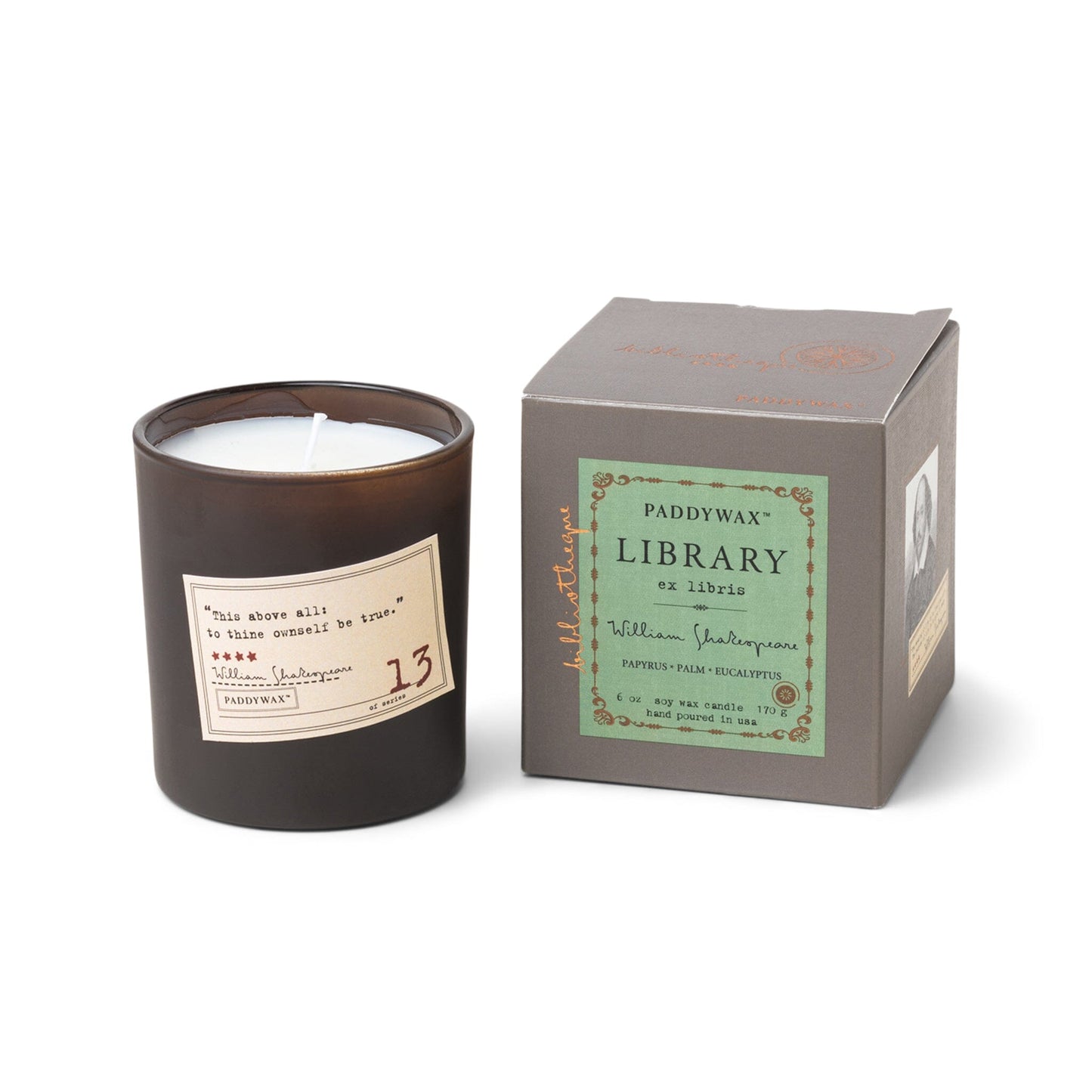 Shakespeare quote on candle Library Candle Collection