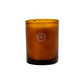 Products Glow 10oz. Candle - Vintage Leather lit two wick candle on white background